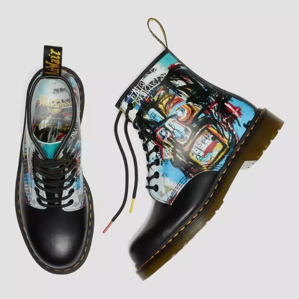 Dr. Martens 1460 BASQUIAT LEATHER LACE UP COMBAT BOOTS​ Limited Edition NEW - Picture 2 of 8